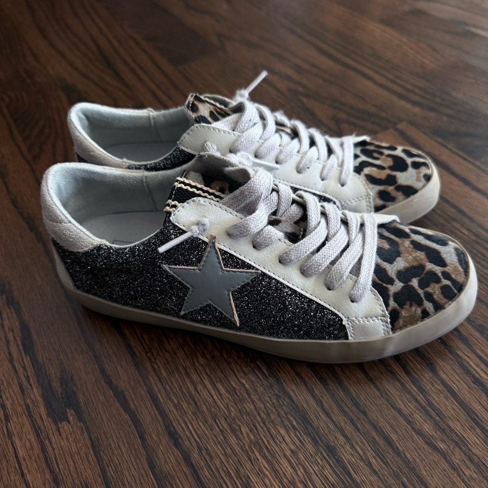 ShuShop Girls Glitter Leopard Sneakers - Picture 4 of 7
